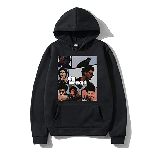 OUHZNUX Sweat À Capuche The Weeknd Rappeur Fashon Hommes Sweat Vintage Homme Hip Hop Sweat À Capuche Chaud À Manches Longues Pull Vêtements Xs-4Xl Cover