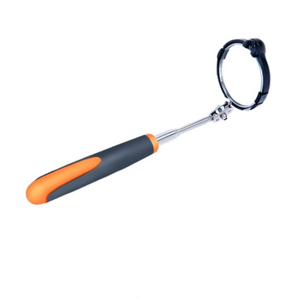 ACiyD Espejo telescópico Giratorio, 1 Uds., reparación Ajustable, chasis de vehículo, Espejo de inspección telescópico con luz Led, 55Mm, Flexible y Compacto
