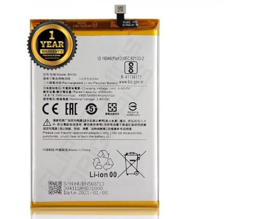 Image of BN56 Battery for Redmi 9A / 9C /Poco M2 PRO Battery with 1 Year Warranty**** (I49)