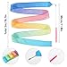 YGEOMER 2Pcs 100% Pure Silk Ribbon Dancer Wand for Kids, Gymnastics Ribbon & Pastel Rainbow Streamers for Maypole Dance, Birthday Party & Easter Gift Ballerina Toys for Toddler Girls