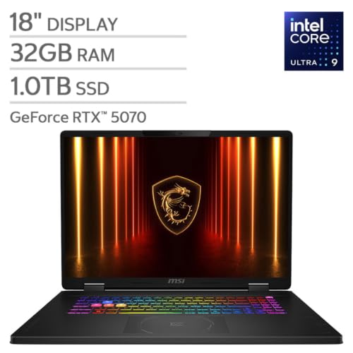Image of msi Crosshair 18 HX AI Gaming Laptop Intel 24-Core Ultra 9 CPU RTX 5070 GPU