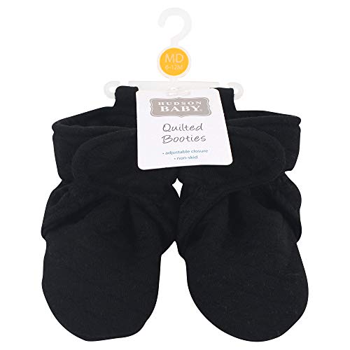 Hudson Baby Unisex Baby Quilted Booties, Black 1Pk, 6-12 Months #TOP1