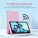 IWEGGO Android 15 Tablet with Case, 7 Inch 8GB RAM+32GB ROM/ 1TB Expandable Computer, 5MP Camera Tablets, 1.6Ghz Quad-core Processor, 3000mAH Battery Tablet PC, 5G WiFi, Games 7'' Android Laptop Pink