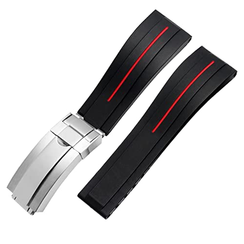 Bracelet montre Rolex silicone ligne rouge style sport unique
