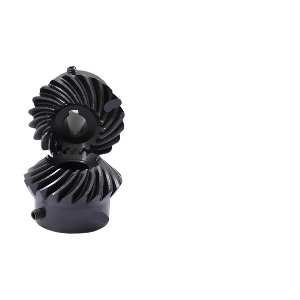 1 Pair of 45 Steel Helical Bevel Gears 2M20 Tooth Hole 10/12/14/15/16/17/18/19/20(15 Keyway 5)