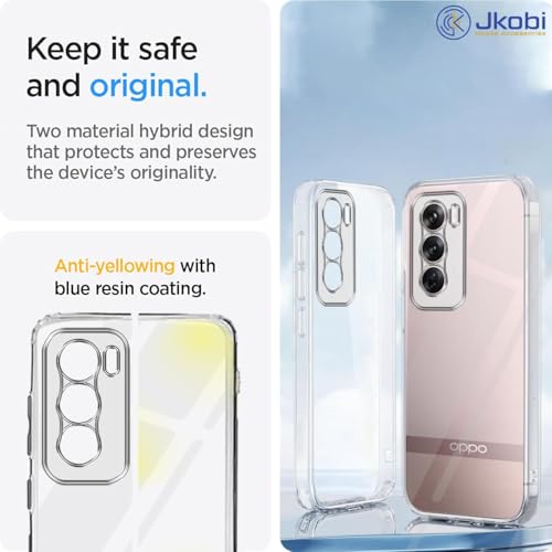 Image of Jkobi Back Cover for Oppo Reno12 Pro 5G | Oppo Reno 12 Pro 5G (Silicone Clear Shockproof Case with Camera Protection | Flexible and Soft | Transparent)