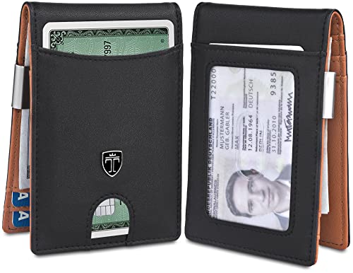 TRAVANDO Money Clip Wallet ATLANTA Mens Front Pocket Slim RFID Bifold
