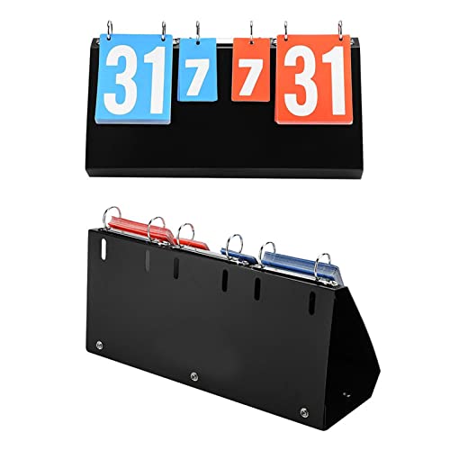 Serlium Sports Scoreboard, 4 Digit Scoreboard Portable Score Keeper Waterproof Sports Referee Score Conuter For Basketball Table Tennis Basketball Badminton Competition #TOP7