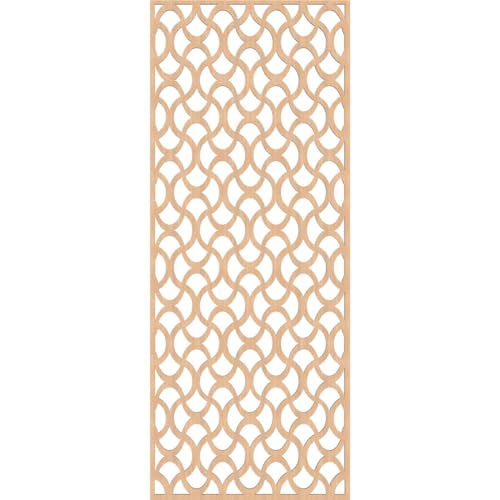 Image of Resort Decorative Pierced Fretwork Wood Wall Panels, 23 3 /8 inchW x 59 3 /8 inchH x 3 /8 inchT, Hickory