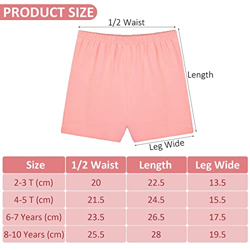 Ruisita 5 Pack Girls Shorts Dance Shorts Girls Shorts Under Dress, 5 Colors, 2-3 T #TOP1