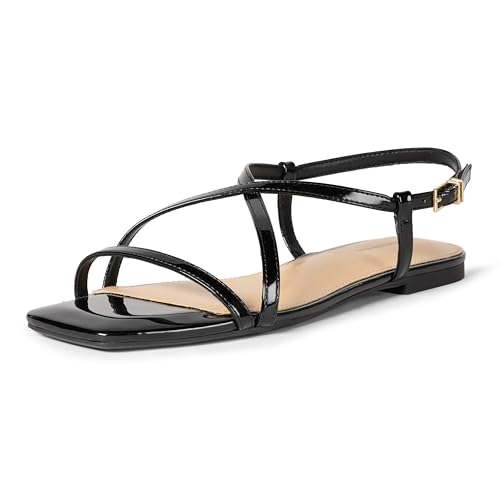 Amazon Essentials Women's Flat Strap Sandals