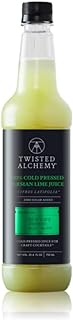 Twisted Alchemy Cold Pressed Fresh Juice For Craft Cocktails - All Natural, 100% Hand Squeezed Lime Juice Cocktail Mixer - (25 Oz Bottle, Pack Of 1) - No sugar added ,Preservative Free, Non-GMO, 100% Pure, Unpasteurized Ships Cold