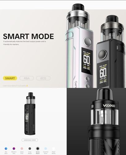 Kit Drag S2 Voopoo Gray Metal, e-cigarette pod à flux d'air réglable
