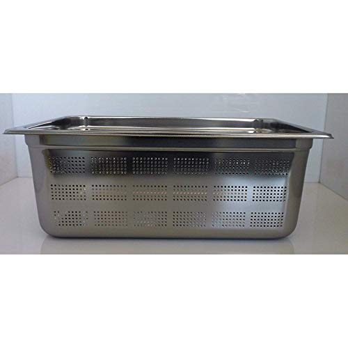 BACINELLA GASTRONORM Inox GN1/1 Misura 530X325 H 200 MM Forata