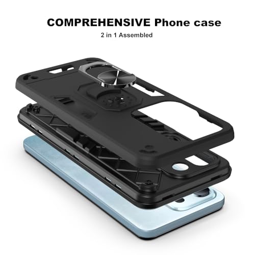 Image of NDCOM for Vivo T4x 5G Back Cover | Premium Protection Case for vivo iQOO Z10x Back Cover | Shockproof Ring Holder Case