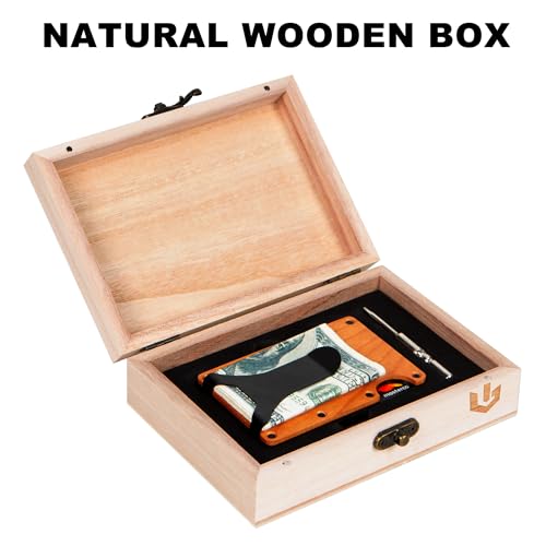 Cherry Wooden Engraved Design Minimalist Wallet for Men with Money Clip-Smart, Slim RFID Blocking Credit Card Holder-Elevate with Handcrafted Wooden Wallet (Lion Head)2