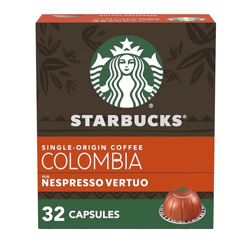 Image of Starbucks by Nespresso Vertuo, Single-Origin Colombia, Medium Roast, Brews 32 capsulas(4 Box)