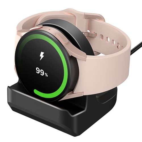 Ständer für Samsung Galaxy Watch 8 Classic 46MM/Watch 8/7/6/Ultra 40/44MM Watch Ultra 2025 47MM rutschfeste Silikon Ladestation Halter mit Kabelmanagement-Schlitz(Ohne Ladefunktion)