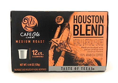 Cafe Ole Taste of Texas Gourmet Coffee K Cups Gift Assortment, 12ct. (36 Cups) Houston Blend, Texas Pecan, Taste of San Antonio, Set of 2