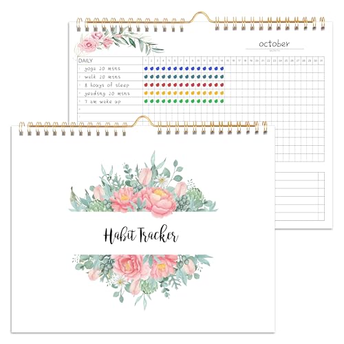 Habit Tracker Calendar - 12 Months Undated Daily Weekly &