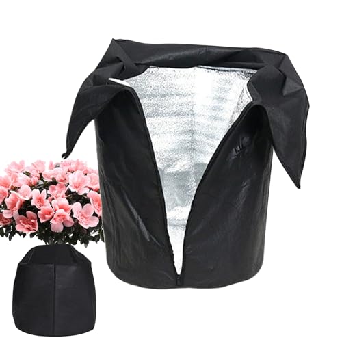植木鉢冬用カバー - 増加した植物のサバイバル冬の植木鉢カバー、凍結保護付き - 寒さの木ジャケット、ブルーベリーの茂み用の霜防止プロテクター、アルミニ極寒の条件下でも生き残り