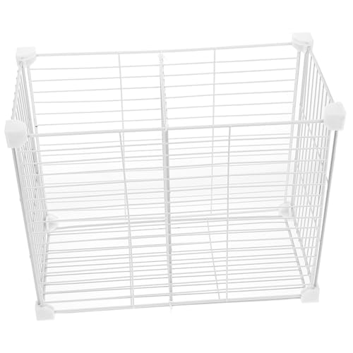 Ipetboom Cesta Metálica para Congelador con Diseño de Rejilla Instalación sin Herramientas Organizador con Dos Compartimentos y Cesta Inferior para Almacenamiento Ordenado de Frutas