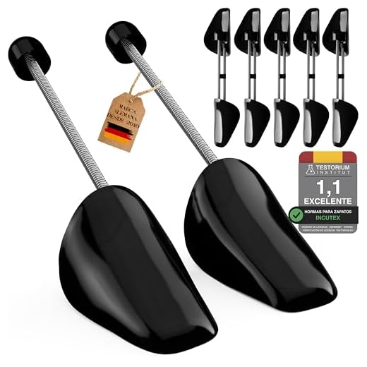 Incutex 5 Pares de hormas para Zapatos tamaño Variable 38-44, estiradores de Zapatos para Hombres y Mujeres, Ideales para Zapatillas, Deportivas, Zapatos Planos y Mocasines