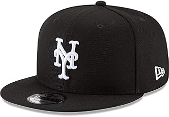 New Era New York Mets Black White Logo 