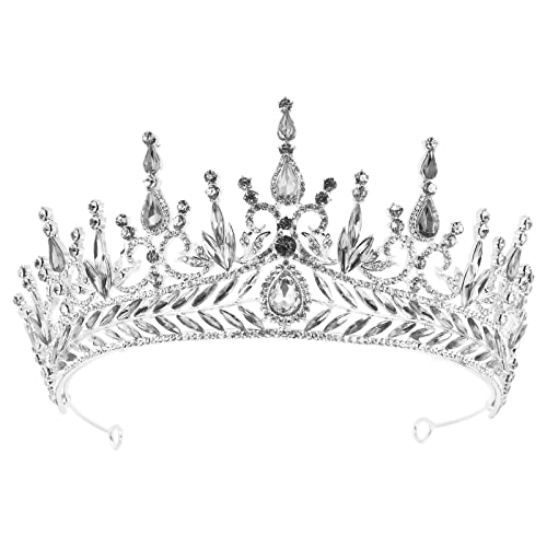 Couronne baroque de mariage UKCOCO tiare chic en strass pour la mariée