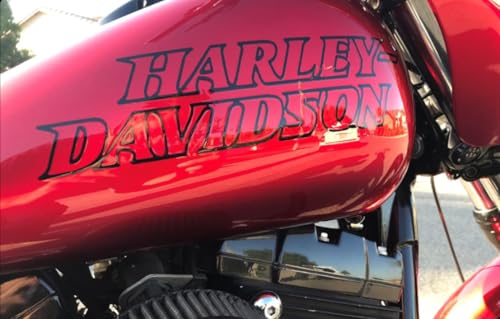 Harley Motorcycle Tank Sticker Decal Davidson Style (Black)