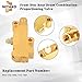 Niyako PV2 Brass Proportioning Valve Disc/Drum Disc Front Drum Rear Brake Replacement# 172-1353 Fit GM Chevy Street Rod Classic Car Truck
