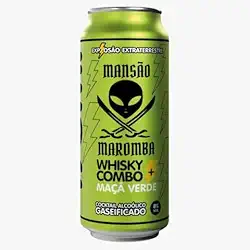 Mansão Maromba Lata 473ml Sabor Whisky + Combo Maçã Verde