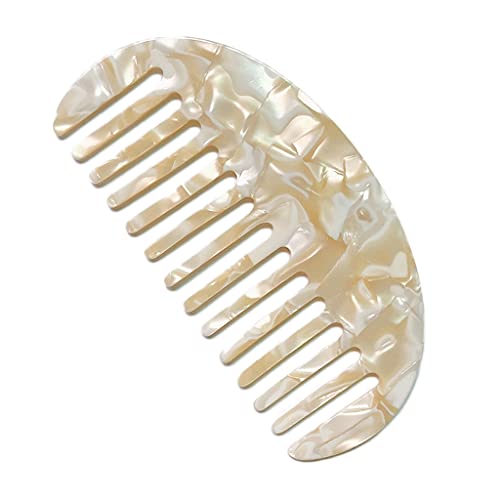 SANRLO Diademas, accesorios para el cabello para mujer, peine de dientes anchos, acetato de leopardo de mármol, antiestático, cepillo para desenredar
