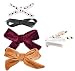 California Tot Premium Faux Leather Bow Hair Clips for Toddler, Girls, Mixed Set of 4 or 6 (Luxe Clip set of 4)