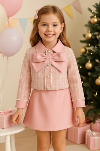 Image of Toddler Leather Jacket & Skirt Set - Fall /Spring /Winter Clothes for Toddler Girls | 2pc Outfit