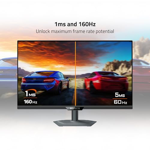 Image of GIGABYTE - G27U - 27 inch SS IPS Dual Mode Gaming Monitor - UHD 3840x2160-4K 160Hz /FHD 320Hz - 1ms GTG - AMD FreeSync Premium, G-SYNC Compatible - HDMI, DP - Ergonomic Stand - Black - 3 Year Warranty