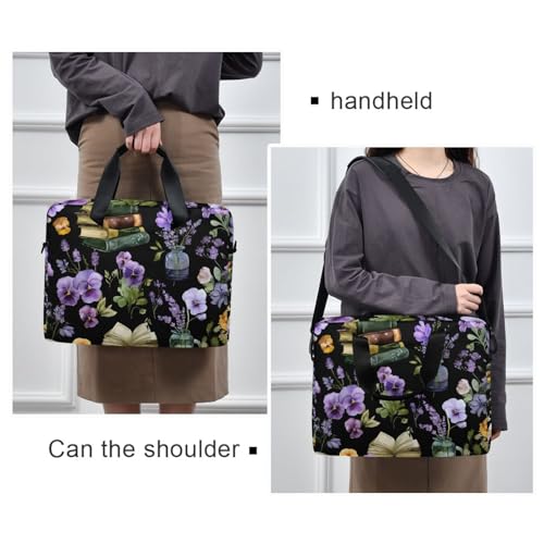 Maletín para portátiles ALAZA con estampado Lavanda y correa miniatura 7