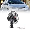 Aramox 12V RV Quiet Cooling Fan 2 Speed Switch Heavy Duty Metal Car Fan for Truck RV Car Boat Bus (6 inch)