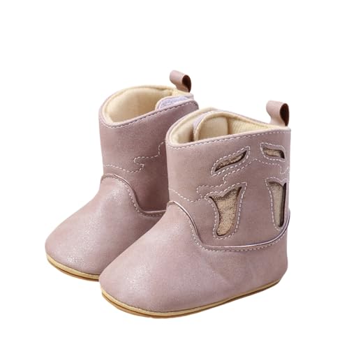 Botas Vaqueras de Cuero, Botines Vaqueros, Suela Suave, Antideslizantes, para bebés, niños pequeños, niñas y recién Nacidos. (23 Toddler)