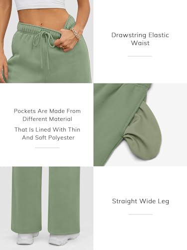 Best Sweatpants for Women Over 50: Comfort Meets Style in 2025 22 ATHMILE Women’s Fleece Lined Sweatpants Baggy Wide Straight Leg Pants Gym Sweat Pants Fall Winter Clothes Gray Green