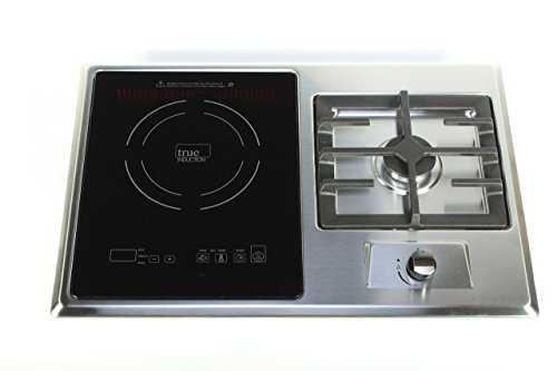 TI-1+1B 25 inch Built-In Single Induction + Gas Burner Combination Cooktop, 1750W, UL858 Certified