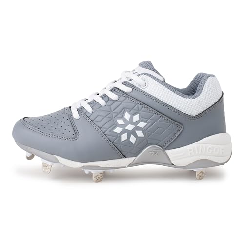 RIP-IT Women's Diamond Metal Softball Cleats - Softball Shoes for Women - Charcoal - Size 7.5