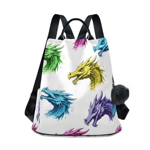 Sac à dos motif dragon pour femme finitions haut de gamme et zip