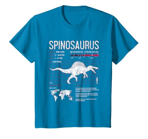 T-shirt Spinosaurus Dinosaure Homme Femme Enfant Science T-Shirt