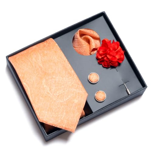 Image of joy alice 70 Colors Ties Set Men Mixed Color Necktie Handkerchief Cufflinks Brooch 3.15 Formal