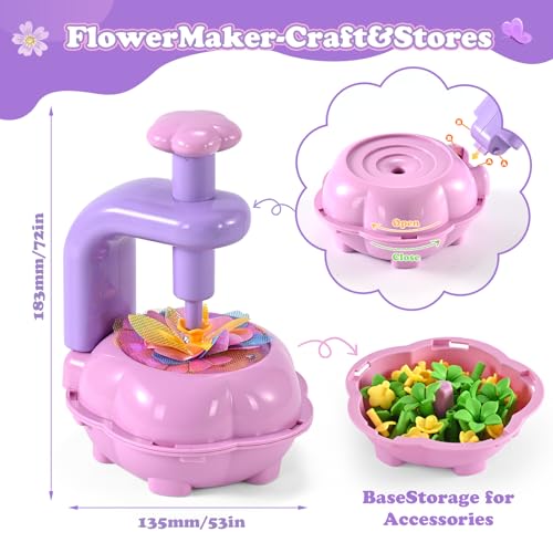 BlueSwan Craft Kits for Kids, DIY Fabric Flowers Bouquet, Girls Garden Toys, Flower Press Textile Kit, Poke-in Arts and Crafts Birthday Gifts for 4-12 Year Old Girl, STEM Toy, Mothers Day Gift for Mum - Image 10