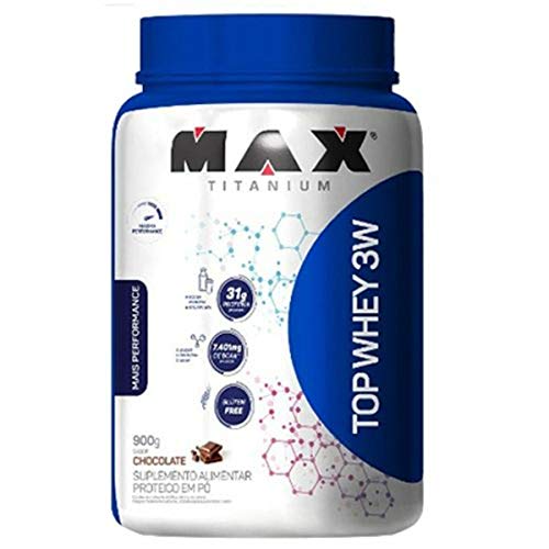 Kit Top Whey 3W - 900g Chocolate + BCAA 2400-60 Cáps - Max Titanium