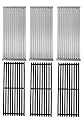 18 7/16" Emitter Plates & Infrared Grill Grates Replacement Parts for G515-4700-W1 G519-A400-W1 & G526-0007-W1 Charbroil Tru-Infrared 463270915, 463246909, 463246910, 463247009, 463247109, 3PCS Set