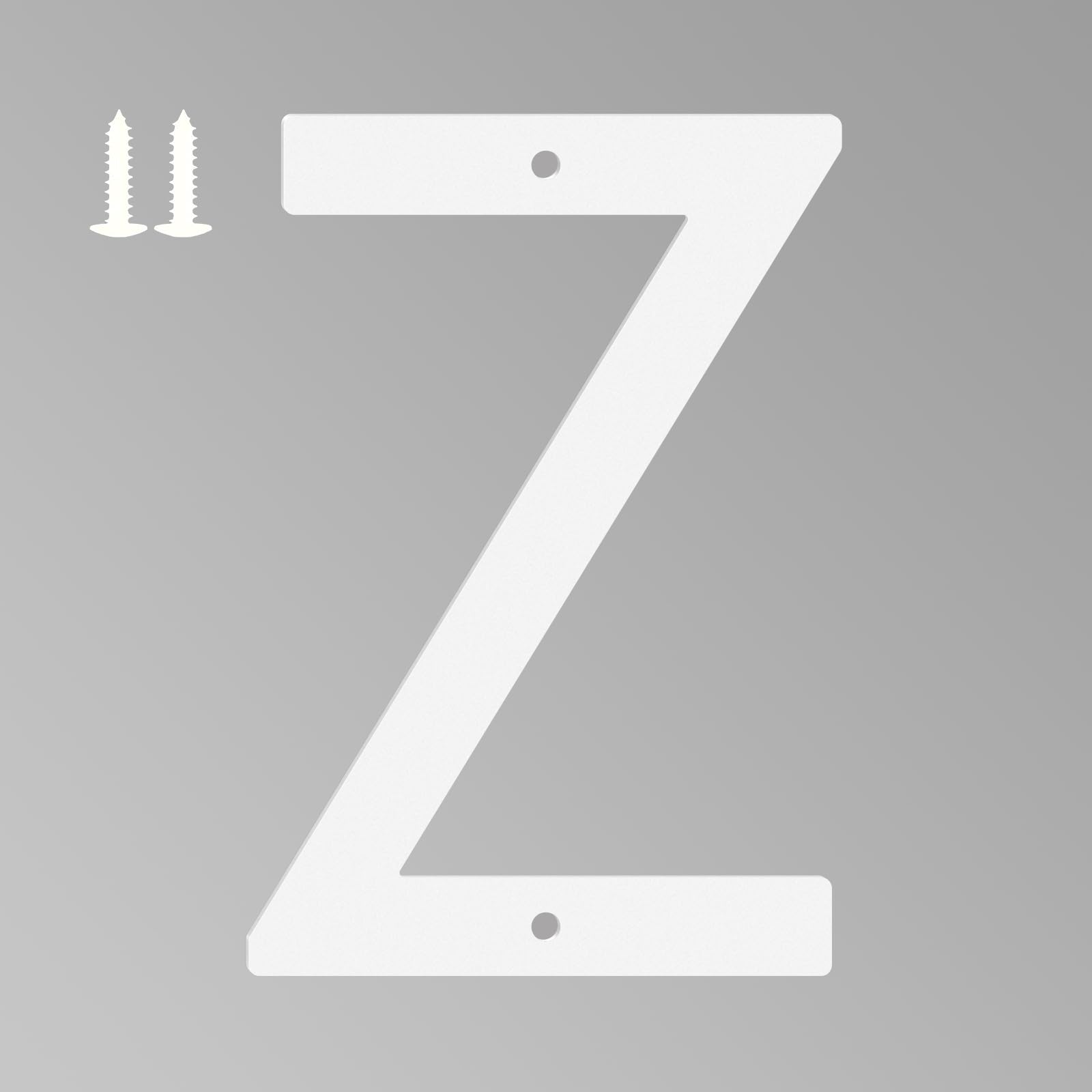 24 Inch White House Numbers for Outside, Metal Letters for Outdoor Signs, Anti-rust Aluminium House Address Letters for Front Door, Office, and Garden Decoration (Letter Z)