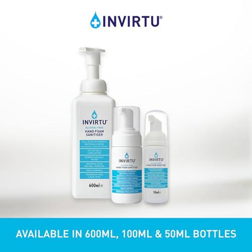 INVIRTU Alcohol Free Antibacterial Hand Sanitiser Foam (50ml) - Hospital Grade - Kills 99.9% Of Bacteria & Viruses - Kind To Skin & Suitable For Children, Travel & Festivals– Non-Scented Disinfectant - Image 8